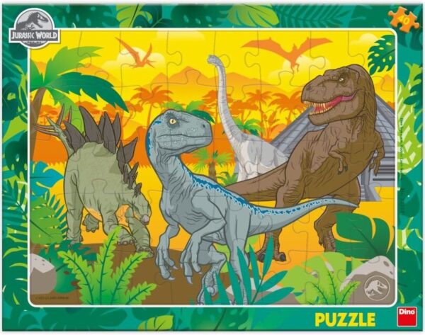 Dino Frame Puzzle 40 pc, The world of dinosaurs 1