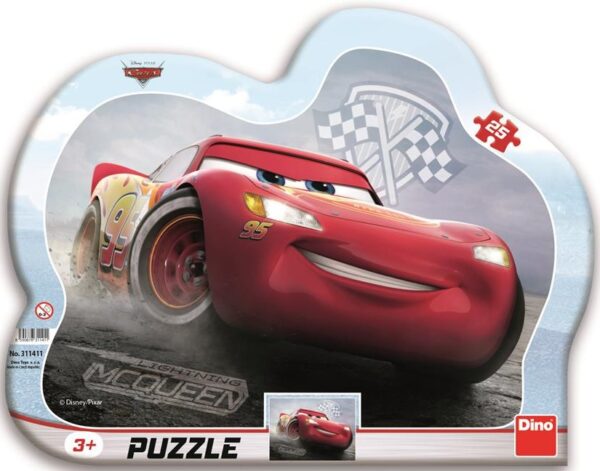 Dino Frame Puzzle 25 pc silhouette, Cars 3 1