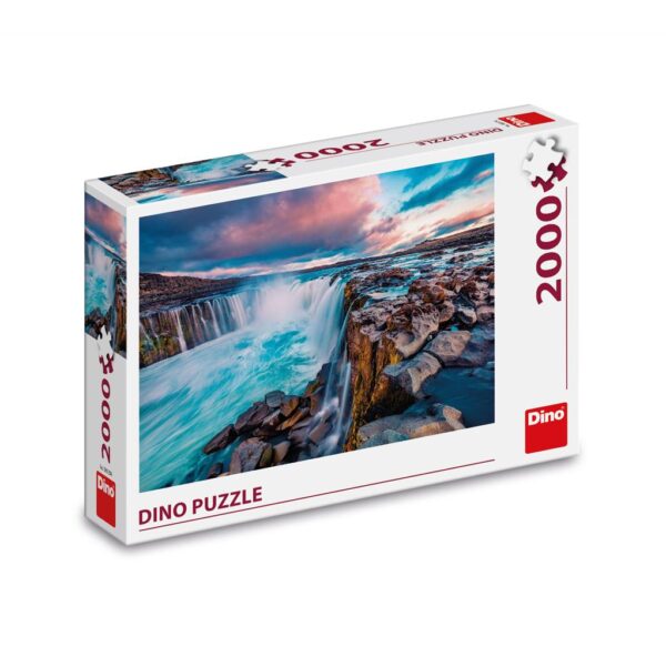 Dino Puzzle 2000 pc Waterfall of Selfoss 1