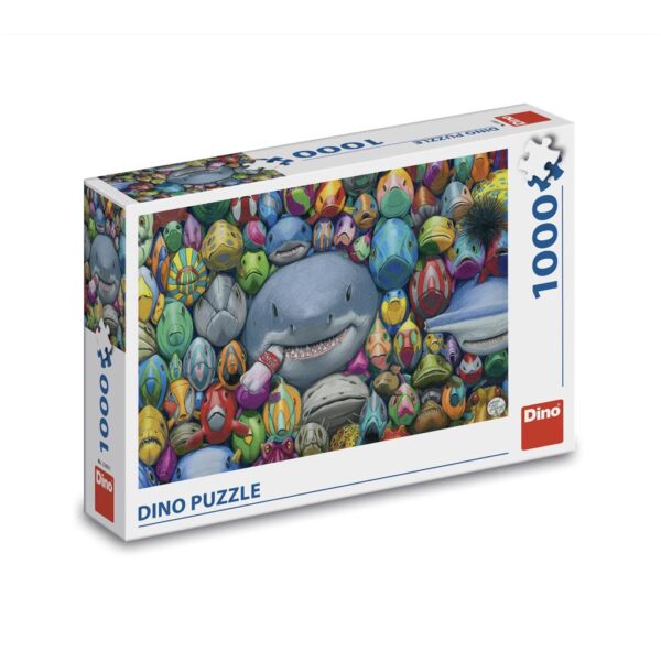 Dino Puzzle 1000 pc Colorful Fishes 1